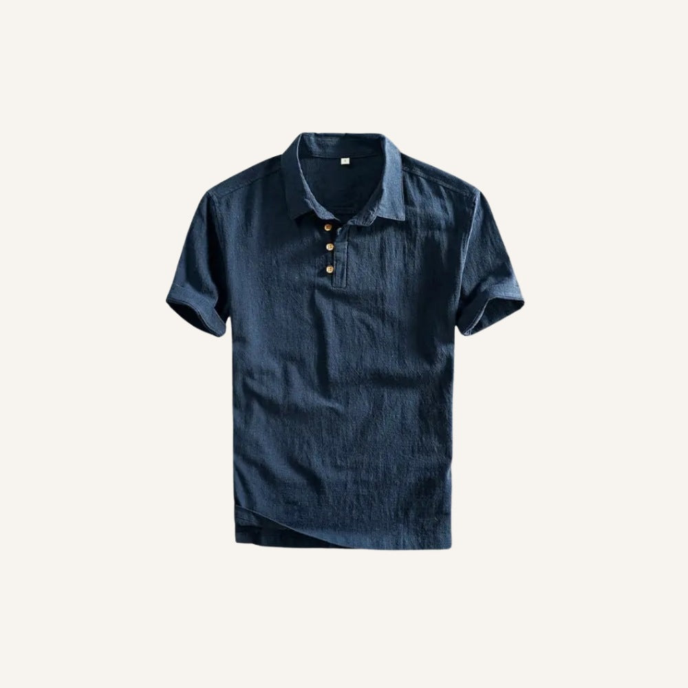 Camisa Polo Masculina de Linho Salermo