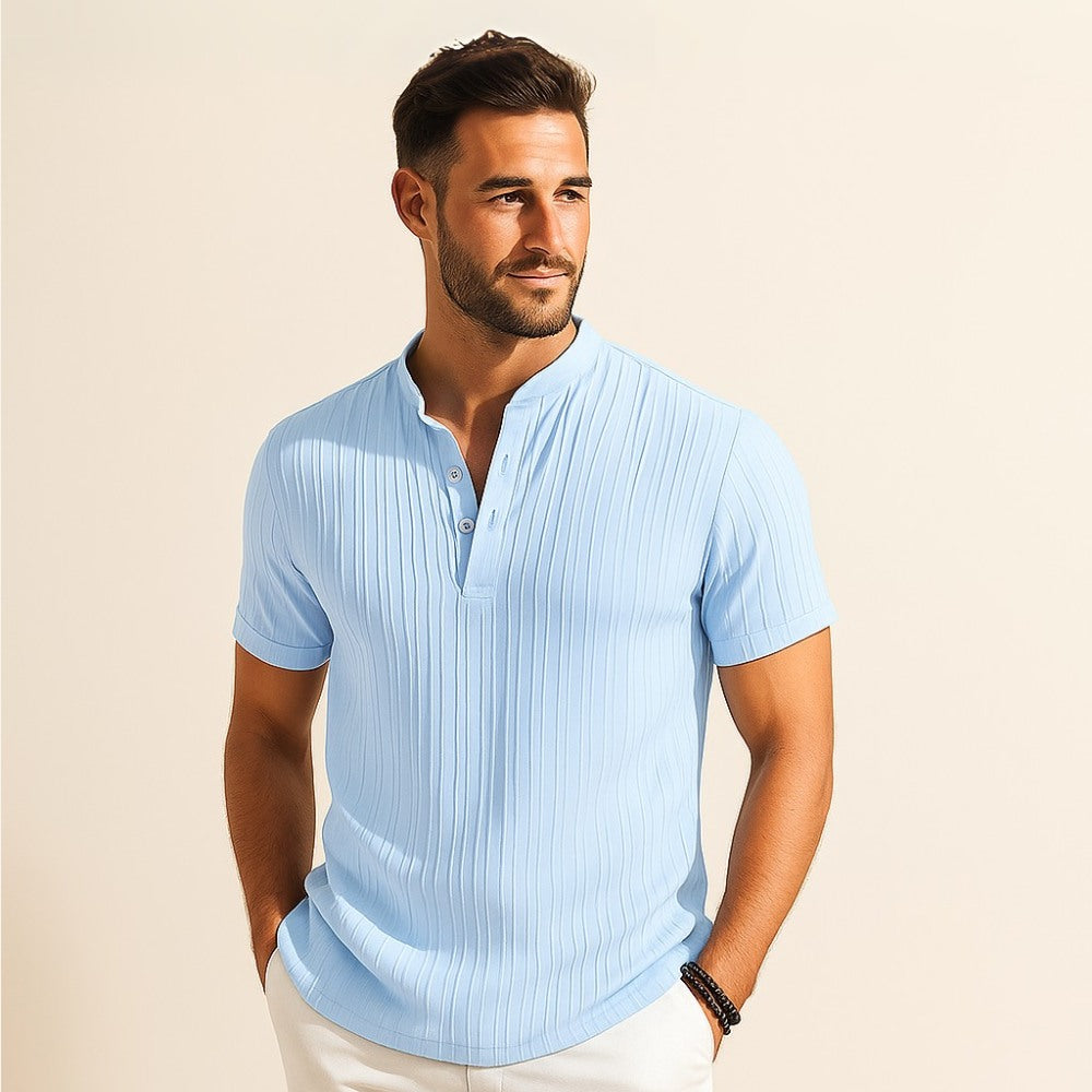 Camisa de Linho Listrada Old Money Richelieu