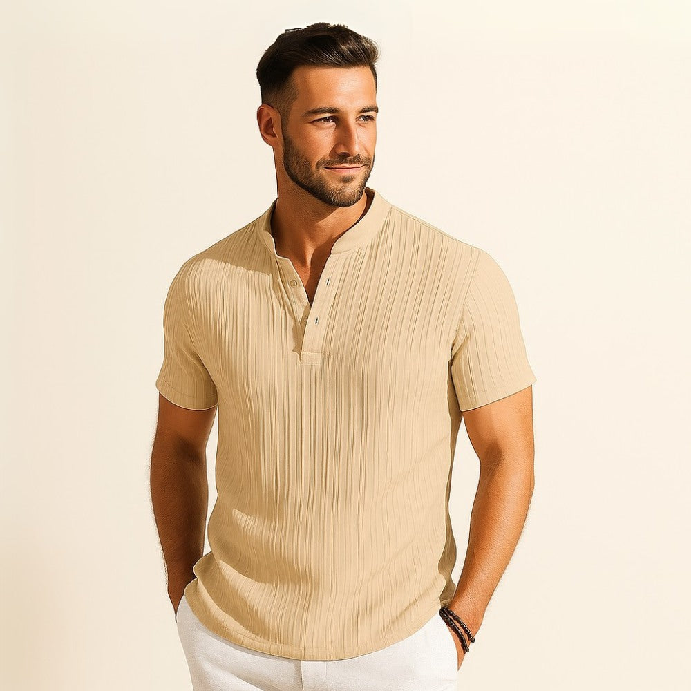 Camisa de Linho Listrada Old Money Richelieu