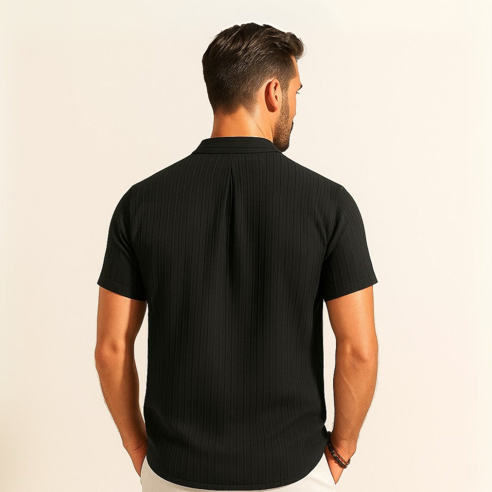 Camisa de Linho Listrada Old Money Richelieu