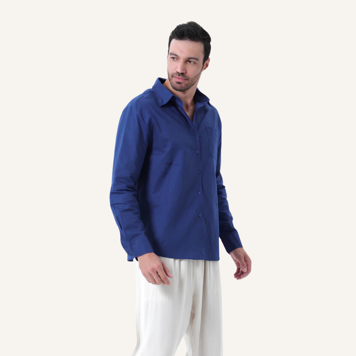 Camisa de Linho Masculina Manga Longa Milford