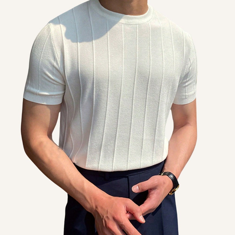 Camiseta Masculina Malha Texturizada Old Money Belgrano