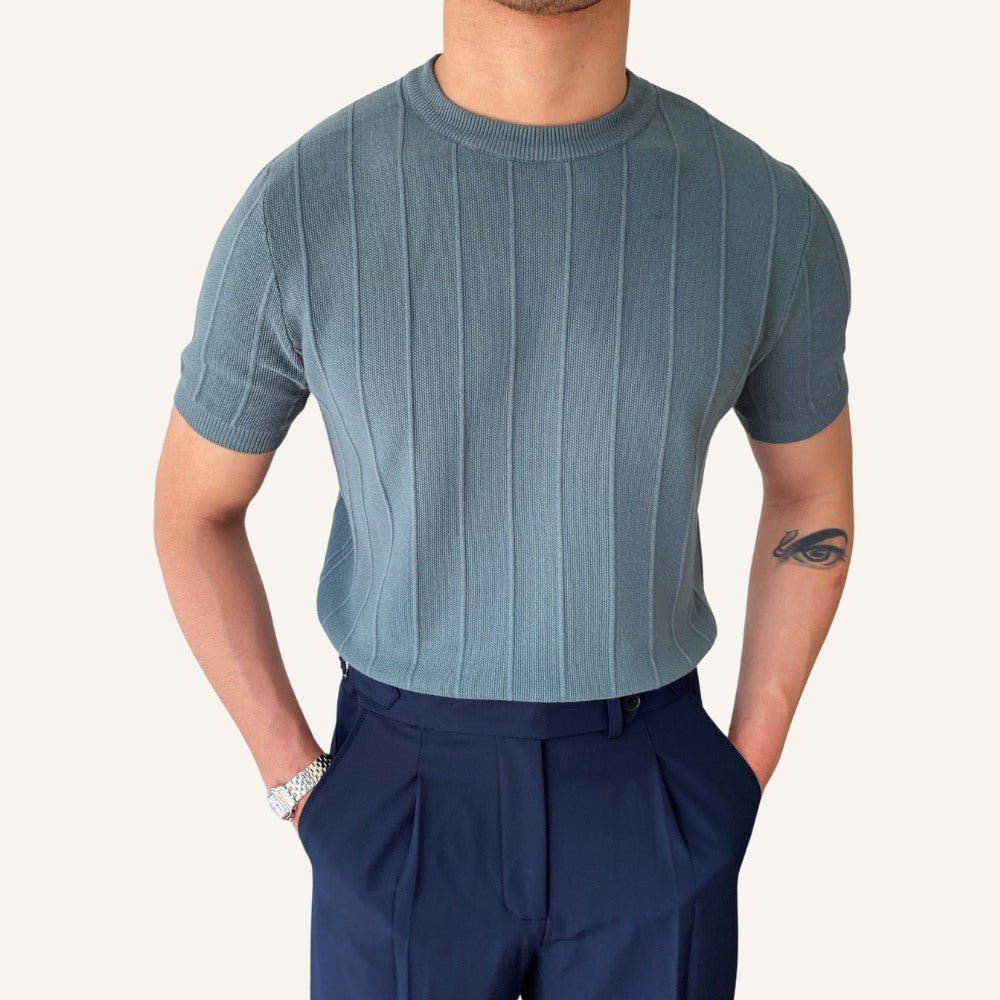 Camiseta Masculina Malha Texturizada Old Money Belgrano