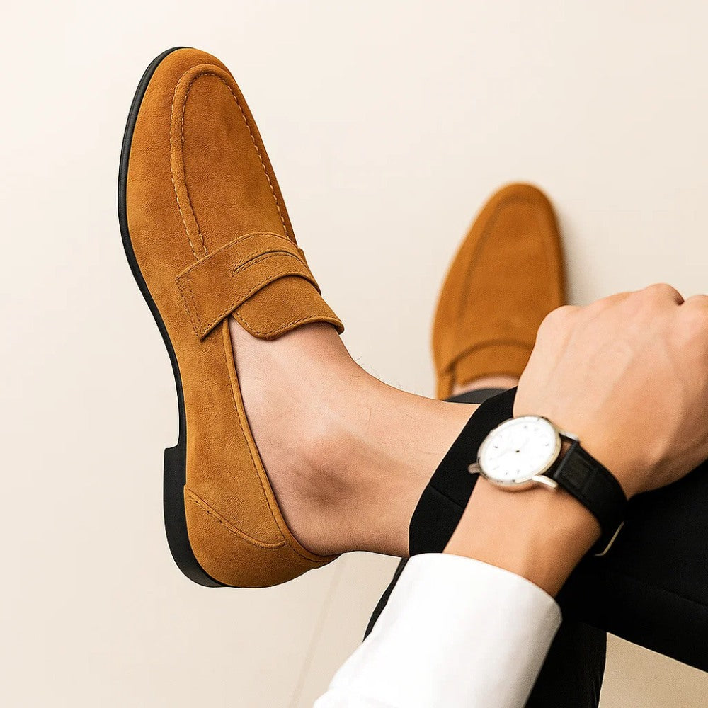 Mocassim Loafer Masculino de Camurça Piazzi