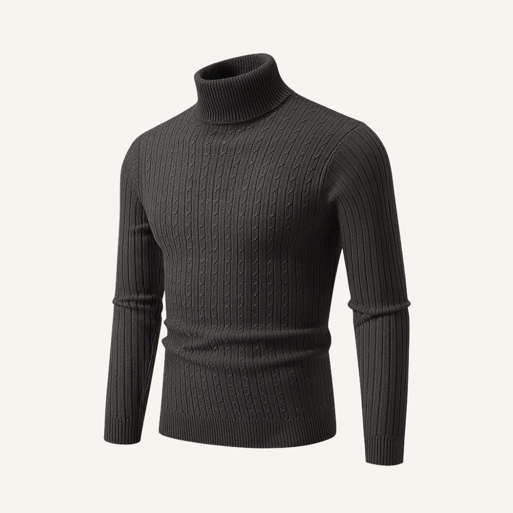 Suéter Pulôver Masculino de Gola Alta