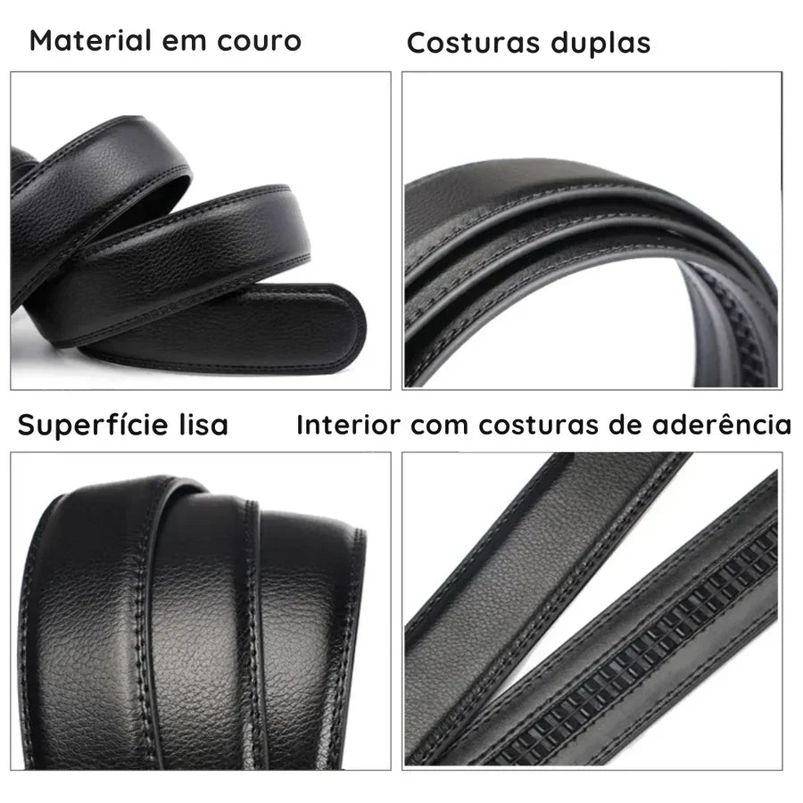 Cinto Social de Couro Preto Felotti Fiarro