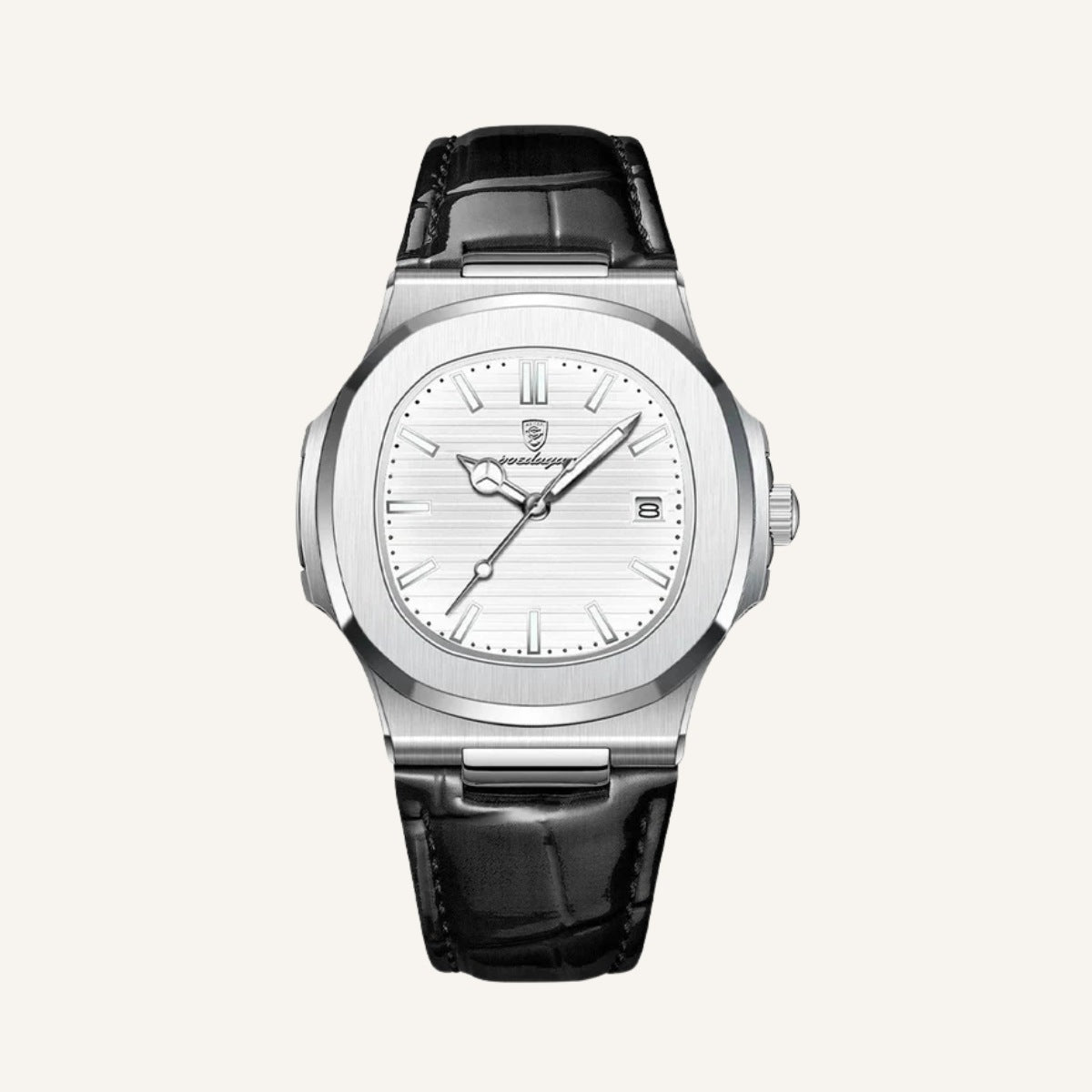 Relógio de Couro Preto Luxe Felotti