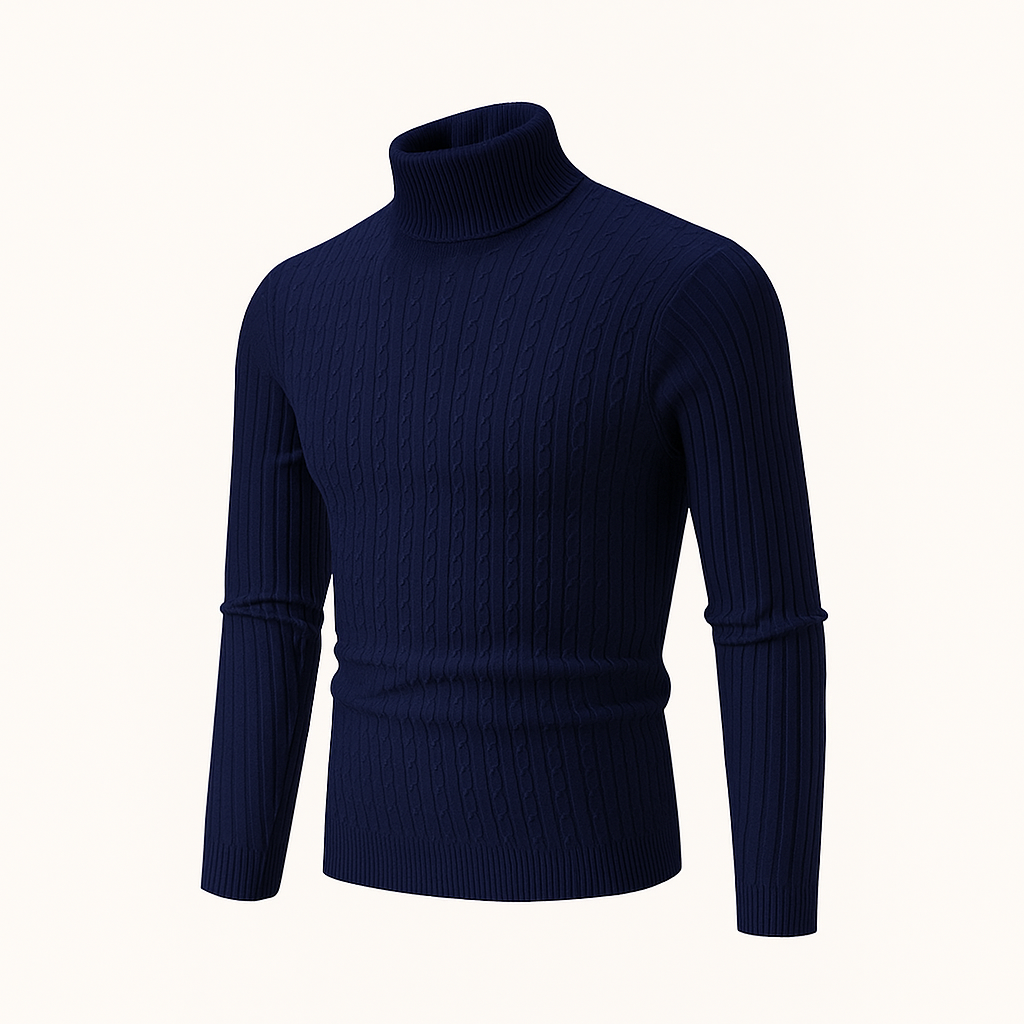 Suéter Pulôver Masculino de Gola Alta