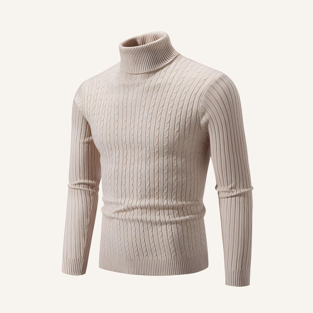 Suéter Pulôver Masculino de Gola Alta