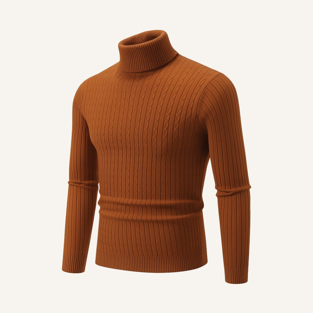 Suéter Pulôver Masculino de Gola Alta
